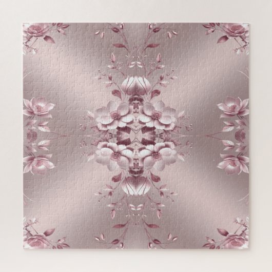 Pink Floral Jigsaw Puzzle (Vertical)