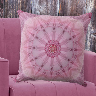 Pink Floral Kaleidoscope Romantic Pillow Kussen