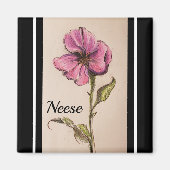 PINK FLORAL MAGNEET (Voorkant)