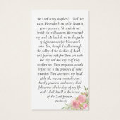 Pink Floral Memorial Service Funeral Prayer Kaart (Achterkant)