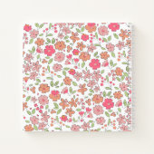 Pink Floral Monogram Notebook Journal Notitieboek (Achterkant)