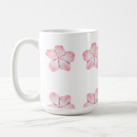 Pink floral mug (Gauche)