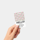 Pink floral Name Lanyard | Personalized ID Badge (À main)