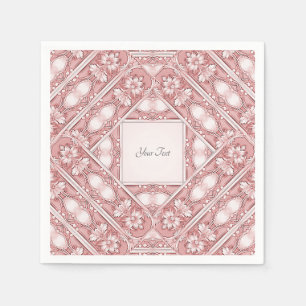 Pink Floral Napkins Servet