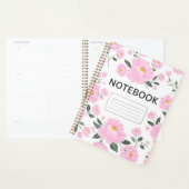 Pink Floral Notebook Cover | Elegant Rose Flower J (Devant avec enveloppe)