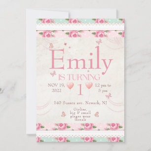 Pink Floral Party Love Shack Fancy Invitation