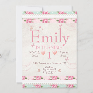 Pink Floral Party Love Shack Fancy Invitation