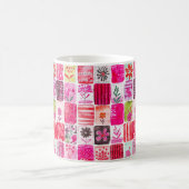 Pink Floral Patchwork Koffiemok (Center)