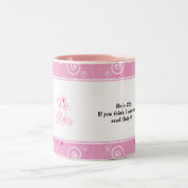 Pink Floral Patte Femme Règles Coupe Mug (Centre)