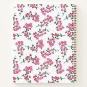 Pink Floral Pattern Monogrammed Notitieboek (Achterkant)