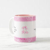 Pink Floral Pattern Wife Rules Cup Mok (Voorkant links)