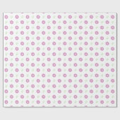 Pink Floral Pattern Wrapping Paper Cadeaupapier (Vlak)