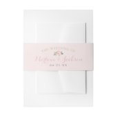 Pink Floral Peony Wedding Monogram Uitnodigingen Wikkel (Voorkant Voorbeeld)