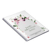 Pink Floral Personalized Bible Study Notitieboek (Rechterzijde)