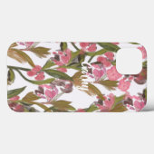 Pink Floral Personnalisé IPhone / coque ipad (Verso (horizontal))
