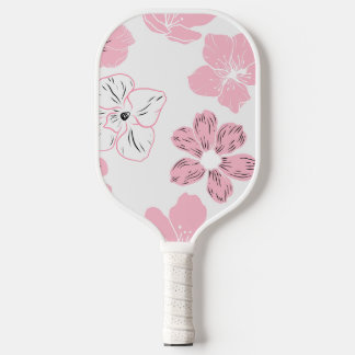 Pink Floral Pickleball Paddle