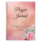 Pink Floral Prayer Journal met scripts Notitieboek (Voorkant)