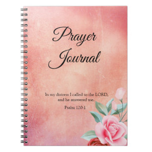 Pink Floral Prayer Journal met scripts Notitieboek