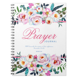 Pink Floral Prayer Journal Notitieboek