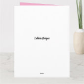 Pink Floral Princes Afro-Amerikaanse Moederdag Kaart (Achterkant)