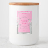 Pink Floral Produit Emballage Étiquette Argent Fra (Devant)
