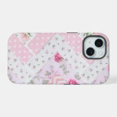 Pink Floral Quilt Phone Case (Verso Horizontal)