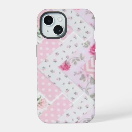 Pink Floral Quilt Phone Case (Verso)
