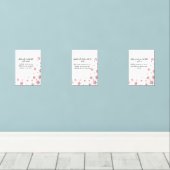 Pink Floral Ramadan Wall Art – Dua Set for Trust (Parquet)