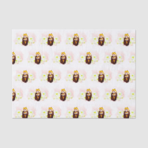 Pink Floral Red Panda mam Baby Tissuepapier