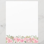 Pink Floral Regency Fête des mariées Cocktail Menu (Dos)