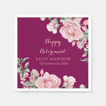 Pink Floral Retirement Party