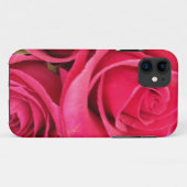 PINK FLORAL ROOS IPHONE 5 HOESJE (Achterkant (horizontaal))