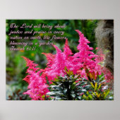 Pink Floral Scripting Verse Inspirerend Poster (Voorkant)