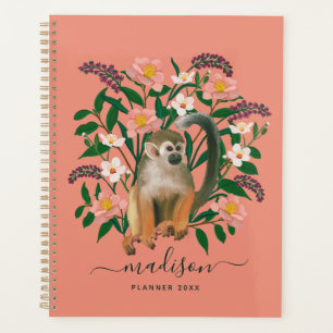 Pink Floral Squirrel Monkey Personnalisé Plan 2022