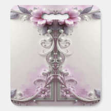 Pink Floral Stadium Seat Cushion