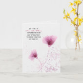 Pink Floral Sympathie Hartelijk dank Kaart (Gele Bloem)