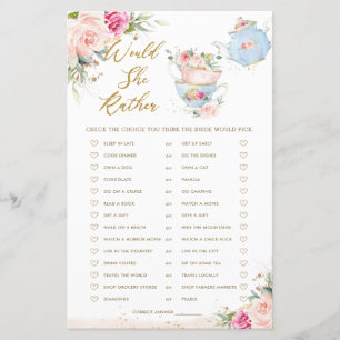 Pink Floral Tea Party wil ze liever een bruidsspel