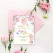 Pink Floral Thème Aqiqa Aqiqah Aqeeqah Invitation