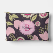 Pink Floral Tulip Pattern Monogram Etui (Voorkant)