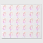 Pink Floral Tulips Pattern Kerstmis 2022 Cadeaupapier (Vlak)