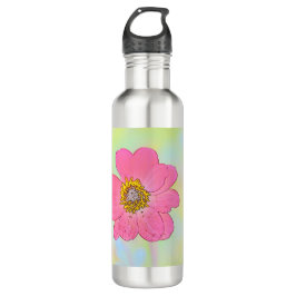Pink Floral Water Bottle Waterfles