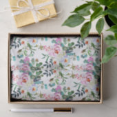 Pink Floral Waterverf Bohemian Pattern Tissuepapier (Geschenk)