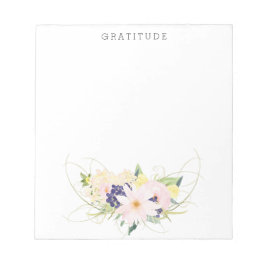 Pink Floral Waterverf Gratitude Notitieblok