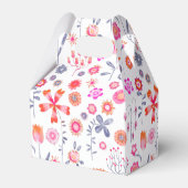 Pink Floral Wedding Bedankdoosjes (Achterkant)