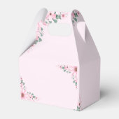 Pink floral wedding Favor boxes customizable Bedankdoosjes (Achterkant)