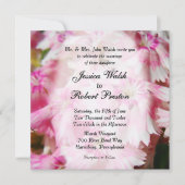 Pink Floral Wedding Invitations Kaart (Voorkant)