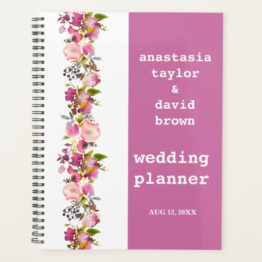 Pink Floral Wedding Planner (Voorkant)