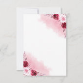 Pink Floral Wedding RSVP Card | Romantic (Dos)