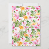 Pink Floral Wild One Oerwoud Safari Birthday Girl Kaart (Achterkant)