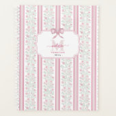 Pink Floral Wildflowers Coquette Bow (Devant)